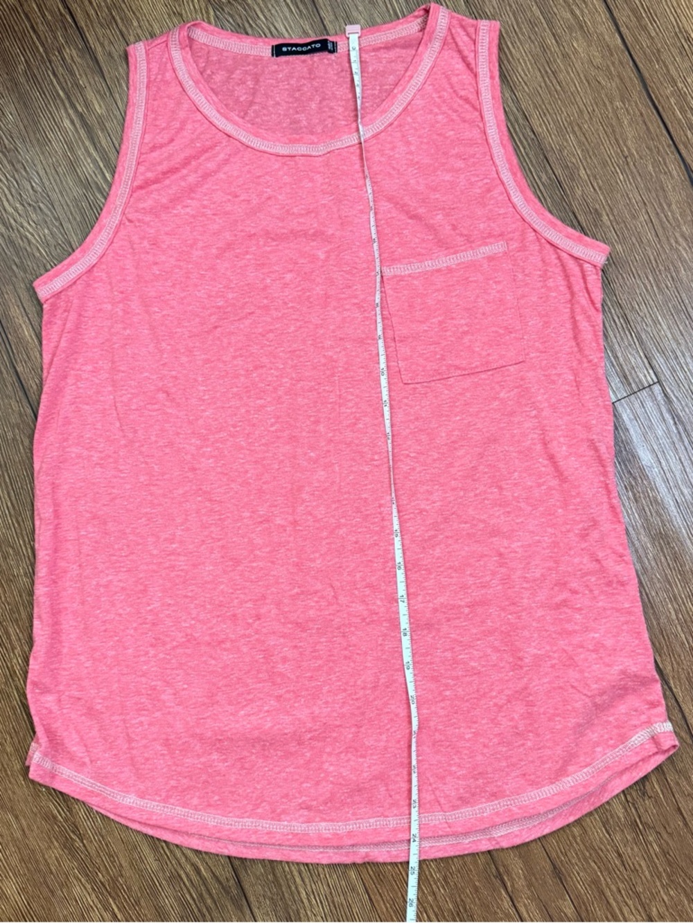 Staccato tank top. Pink size medium NWOT - Picture 7 of 8